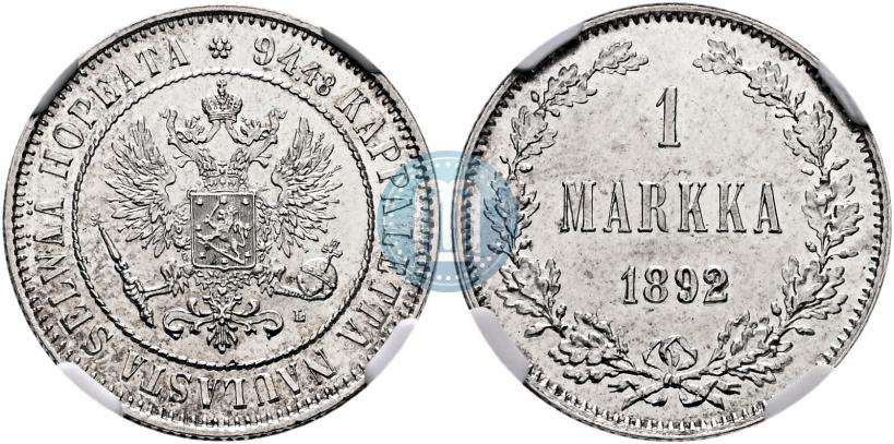 Picture 1 markka 1892 year L 