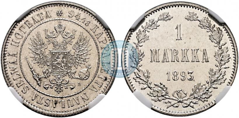 Picture 1 markka 1893 year L 