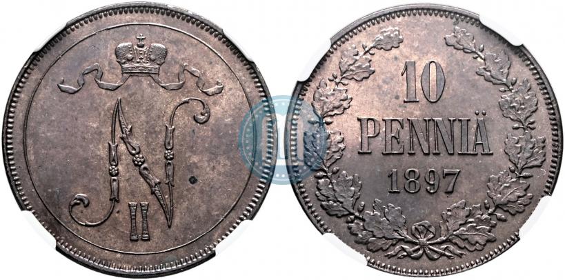 Picture 10 pennia 1897 year  