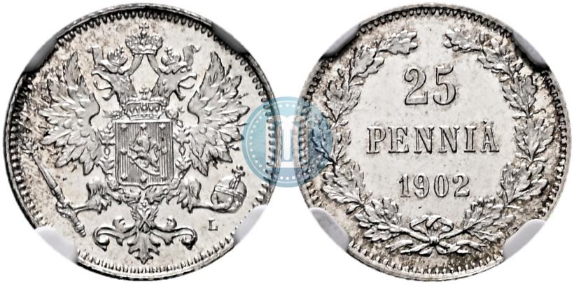 Picture 25 pennia 1902 year L 