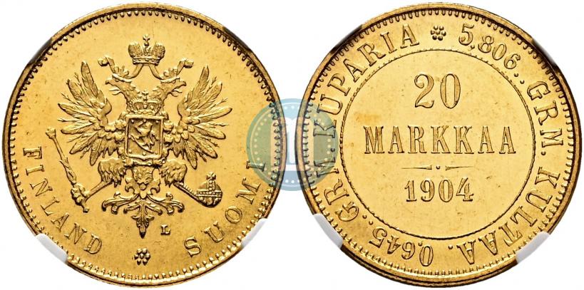 Picture 20 markkaa 1904 year L 