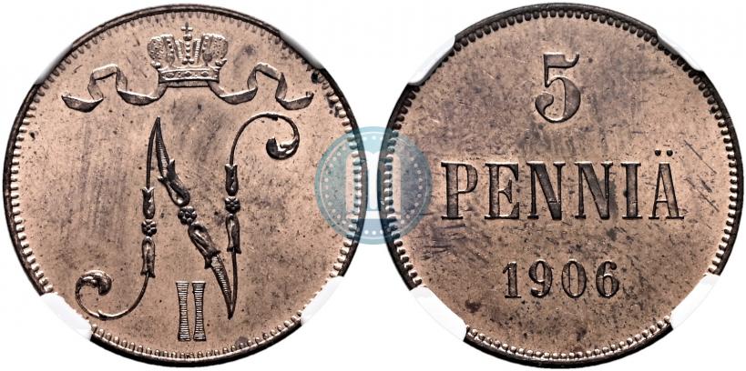Фото 5 пенни 1906 года  