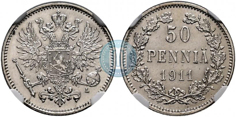 Picture 50 pennia 1911 year L 