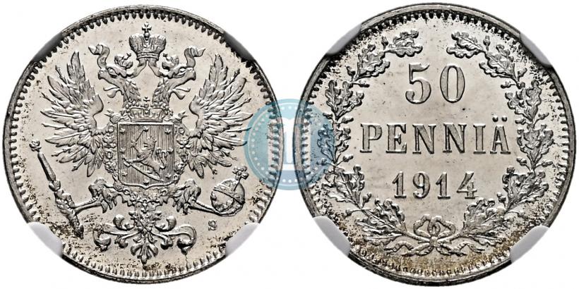 Picture 50 pennia 1914 year S 
