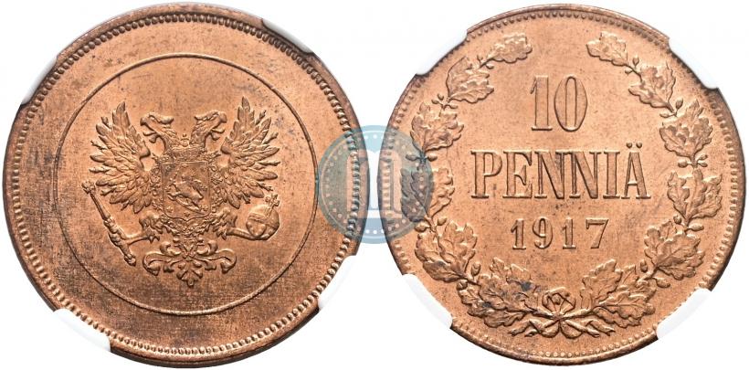 Picture 10 pennia 1917 year  