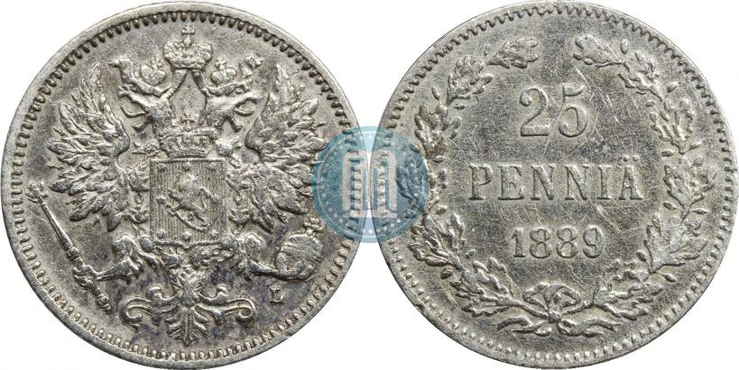 Picture 25 pennia 1889 year L 