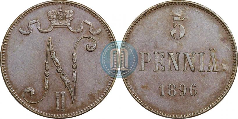 Picture 10 pennia 1896 year  