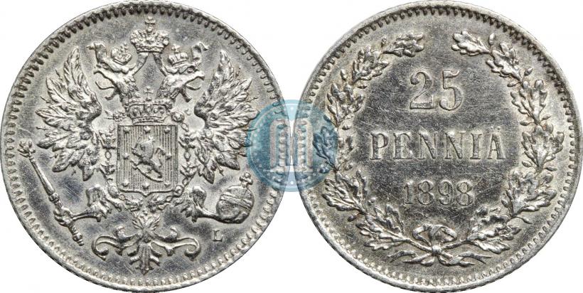 Picture 25 pennia 1898 year L 