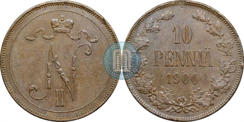 Фото 10 пенни 1900 года  