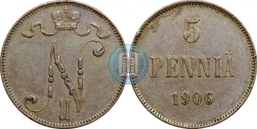 Фото 5 пенни 1906 года  