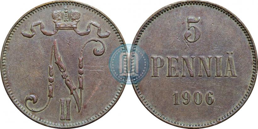 Фото 5 пенни 1906 года  