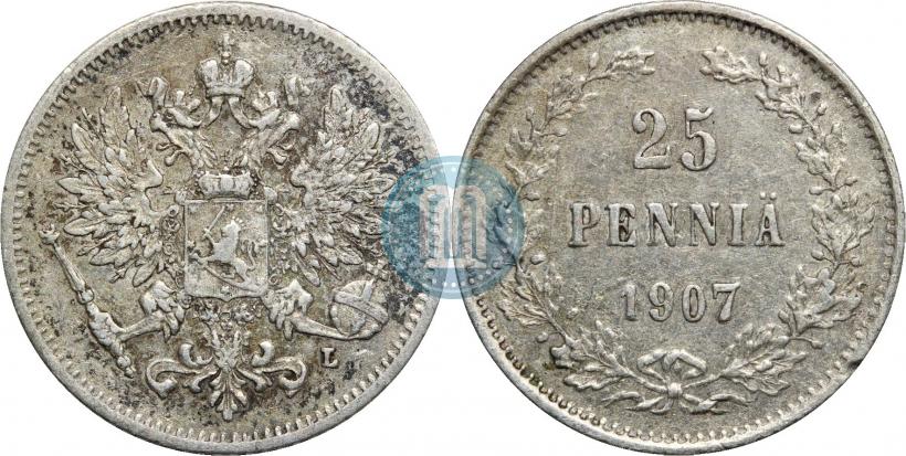 Фото 25 пенни 1907 года L 