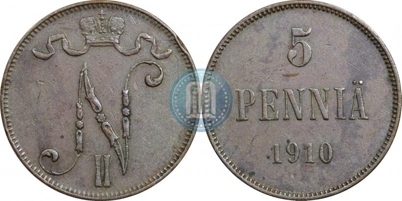 Picture 10 pennia 1910 year  