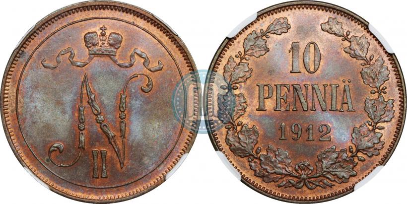 Фото 10 пенни 1912 года  