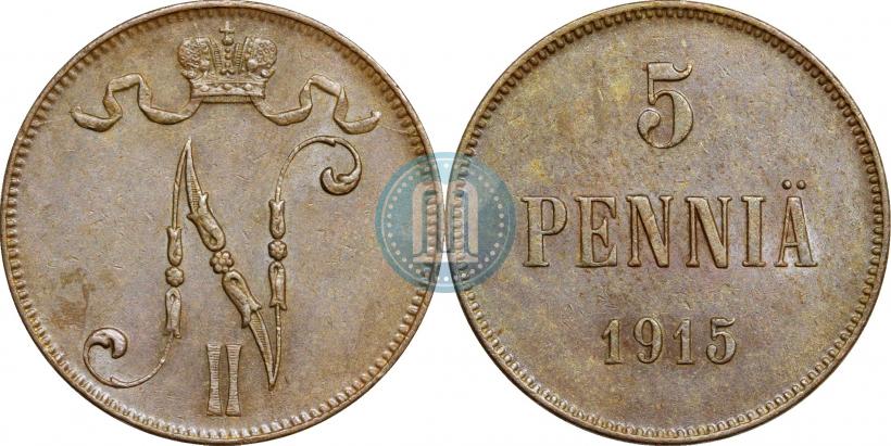 Picture 5 pennia 1915 year  