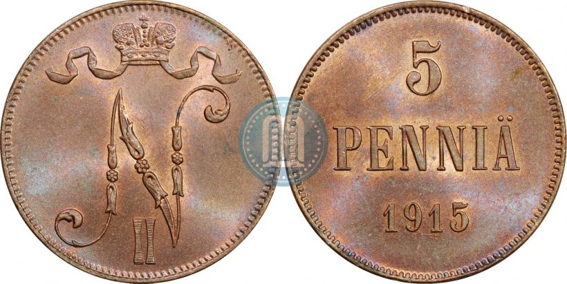 Picture 5 pennia 1915 year  