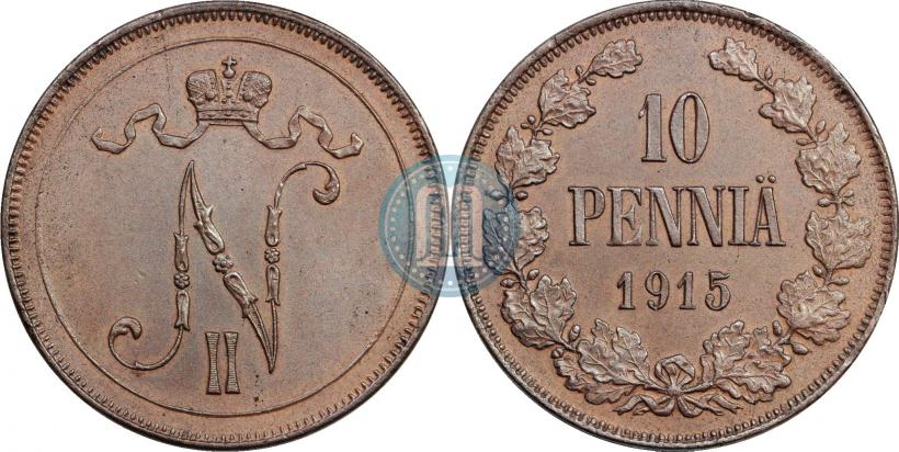 Picture 10 pennia 1915 year  