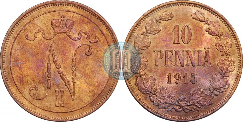 Picture 10 pennia 1915 year  