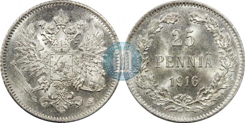 Picture 25 pennia 1916 year S 