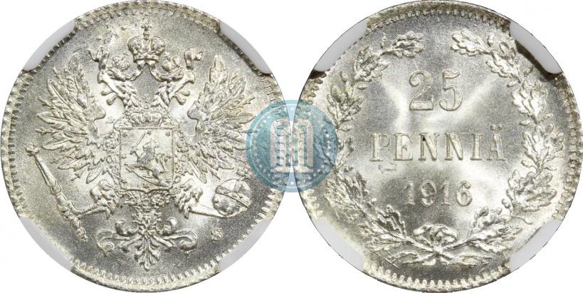 Picture 25 pennia 1916 year S 