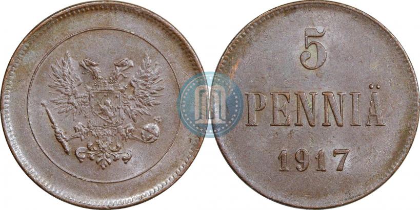 Фото 5 пенни 1917 года  