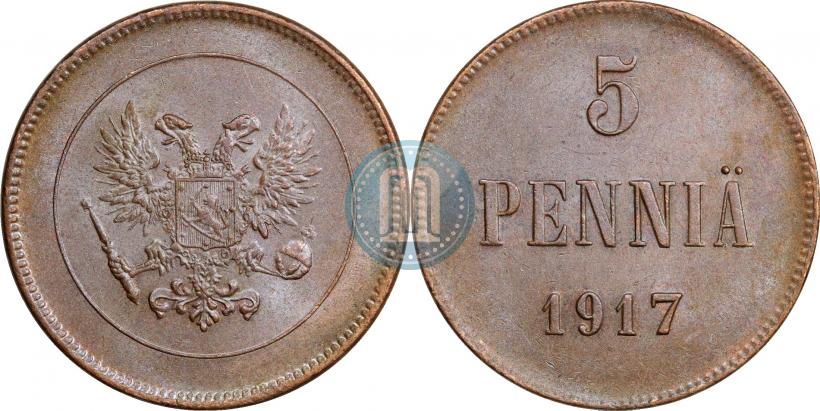 Фото 5 пенни 1917 года  