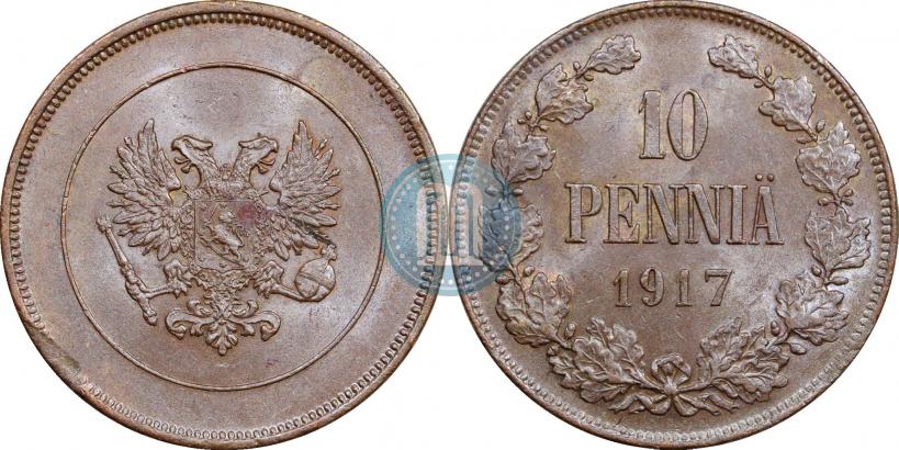 Picture 10 pennia 1917 year  