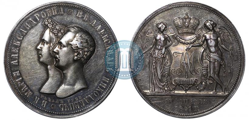 Picture 1 rouble 1841 year СПБ-НГ "In the memory of the wedding of the crown prince"
