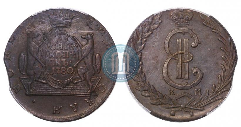 Picture 10 kopecks 1780 year КМ 