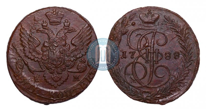 Picture 5 kopecks 1788 year ЕМ 