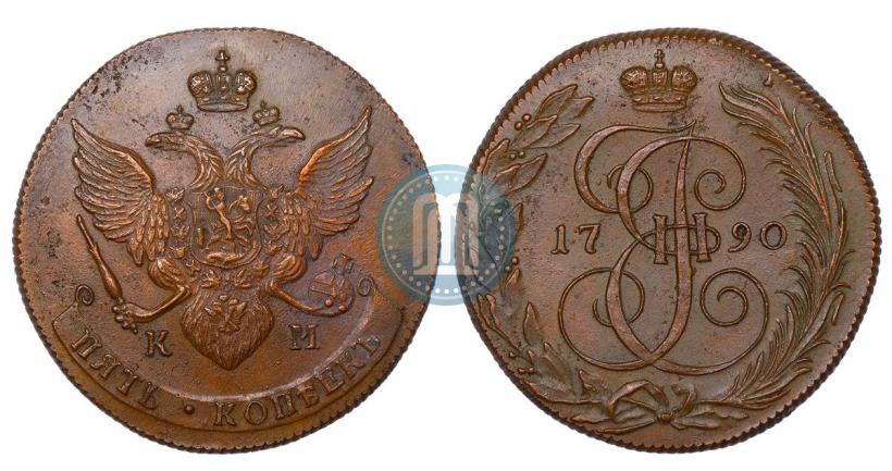 Picture 5 kopecks 1790 year КМ 