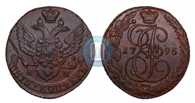 Фото 5 копеек 1795 года ЕМ 