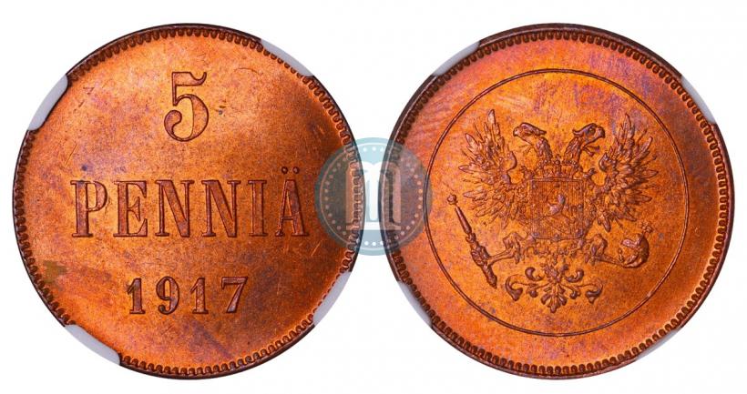 Фото 5 пенни 1917 года  