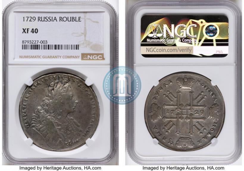 Picture 1 rouble 1729 year  "Type of 1727"