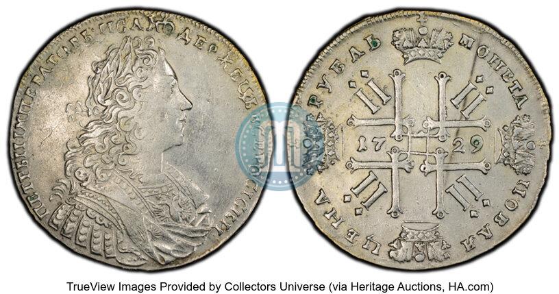 Picture 1 rouble 1729 year  "Type of 1728"