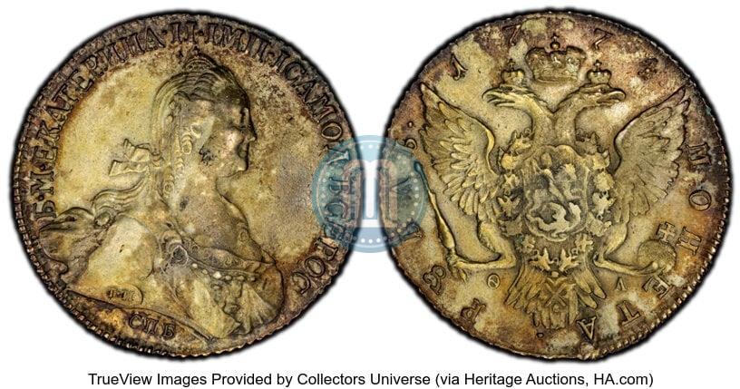 Picture 1 rouble 1774 year СПБ-ФЛ 
