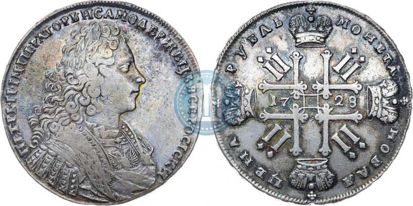 Фото 1 рубль 1728 года  "Тип 1728"