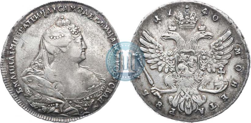 Фото 1 рубль 1740 года  "Московский тип"