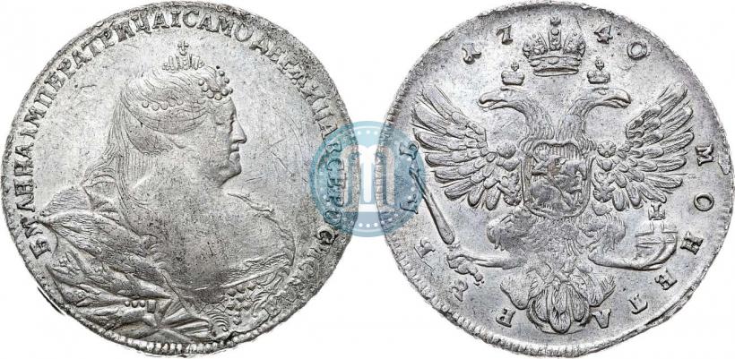 Фото 1 рубль 1740 года  "Московский тип"