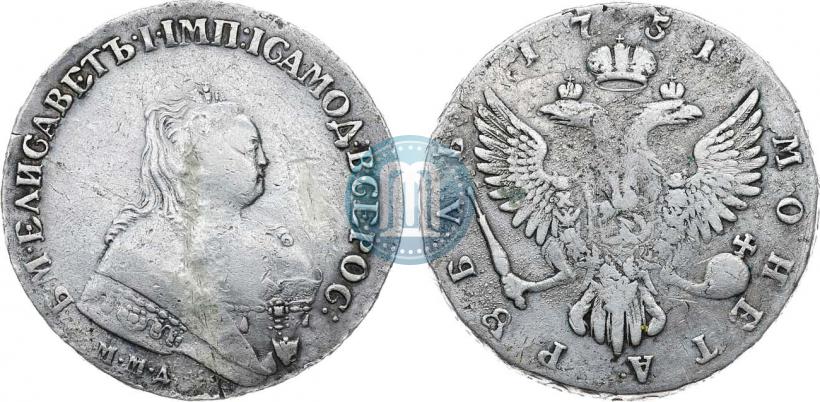 Фото 1 рубль 1751 года ММД 