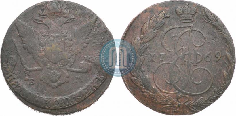 Фото 5 копеек 1769 года ЕМ 