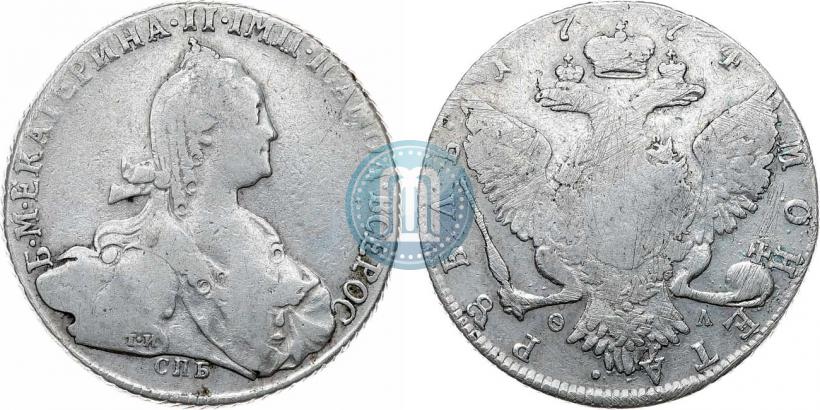 Фото 1 рубль 1774 года СПБ-ФЛ 