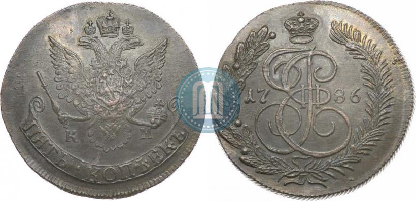 Picture 5 kopecks 1786 year КМ 