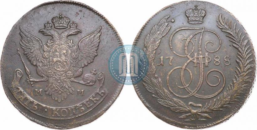 Picture 5 kopecks 1788 year ММ 