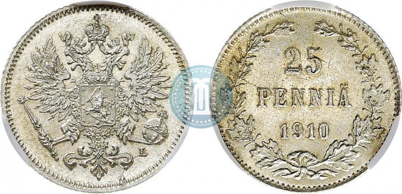 Фото 25 пенни 1910 года L 