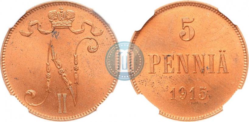 Фото 5 пенни 1915 года  