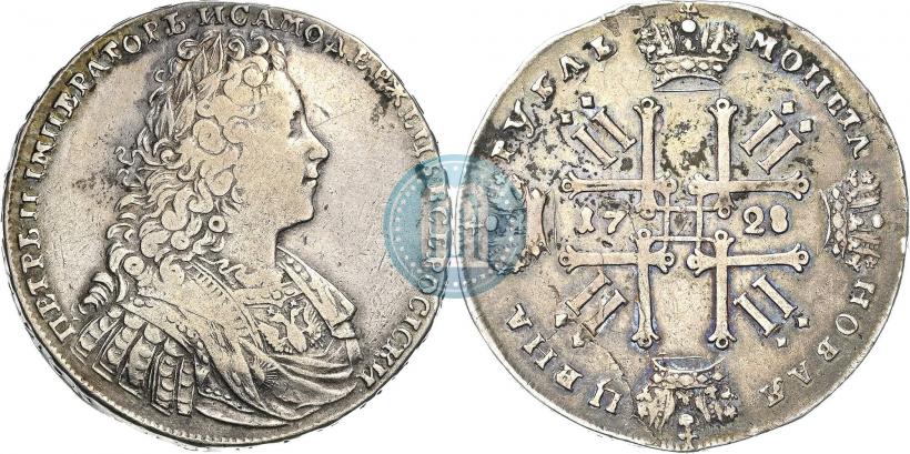 Фото 1 рубль 1728 года  "Тип 1728"