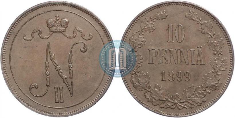 Фото 10 пенни 1899 года  