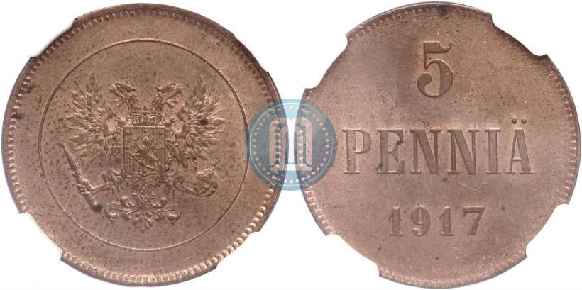 Фото 5 пенни 1917 года  