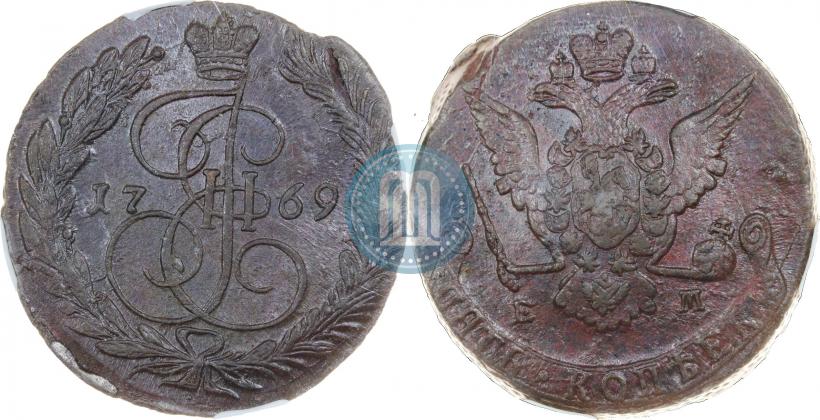 Фото 5 копеек 1769 года ЕМ 